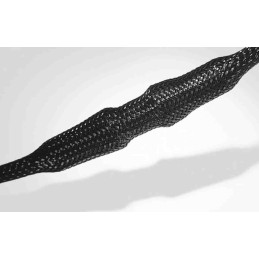 1 Reel of 5 M - HellermannTyton Expandable Braided PET Black Cable Sleeve, 10mm Diameter, 5m Length