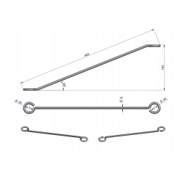 Galvanized long connector 5266040100 belt rake 5266041000