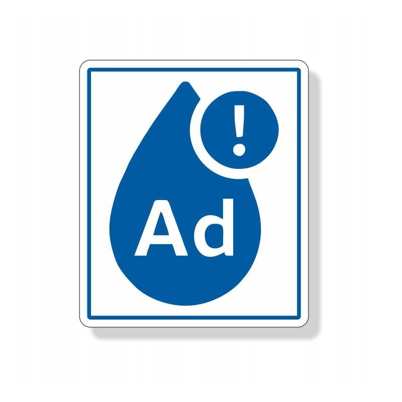 Ad blue catalytic fluid marking sticker