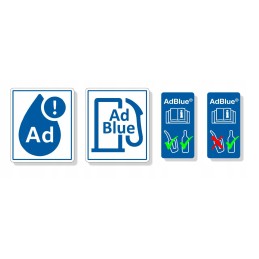 Ad blue catalytic fluid marking sticker