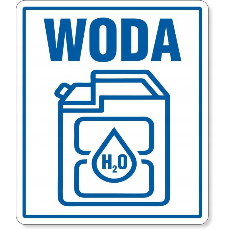 Water tank marking sticker