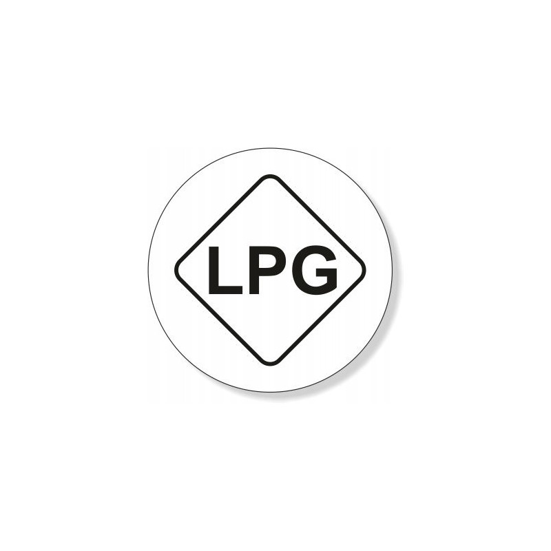 LPG fuel marking sticker