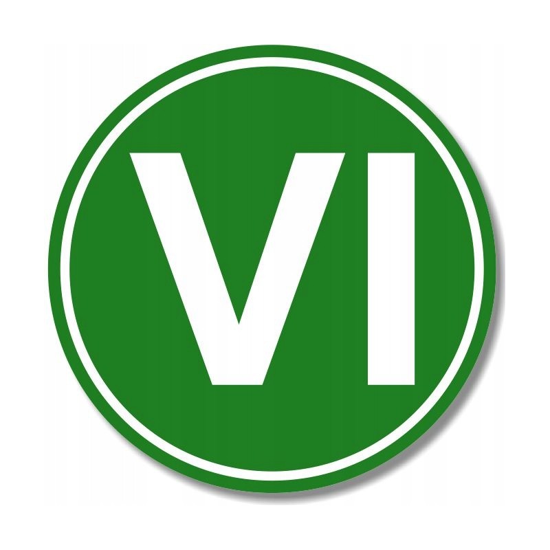 Sticker euro 6 exhaust gas purity standard adr truck 16cm