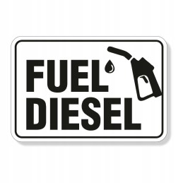 Fuel marking sticker: fuel diesel oil on