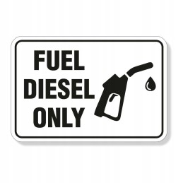Fuel marking sticker: fuel diesel only oil