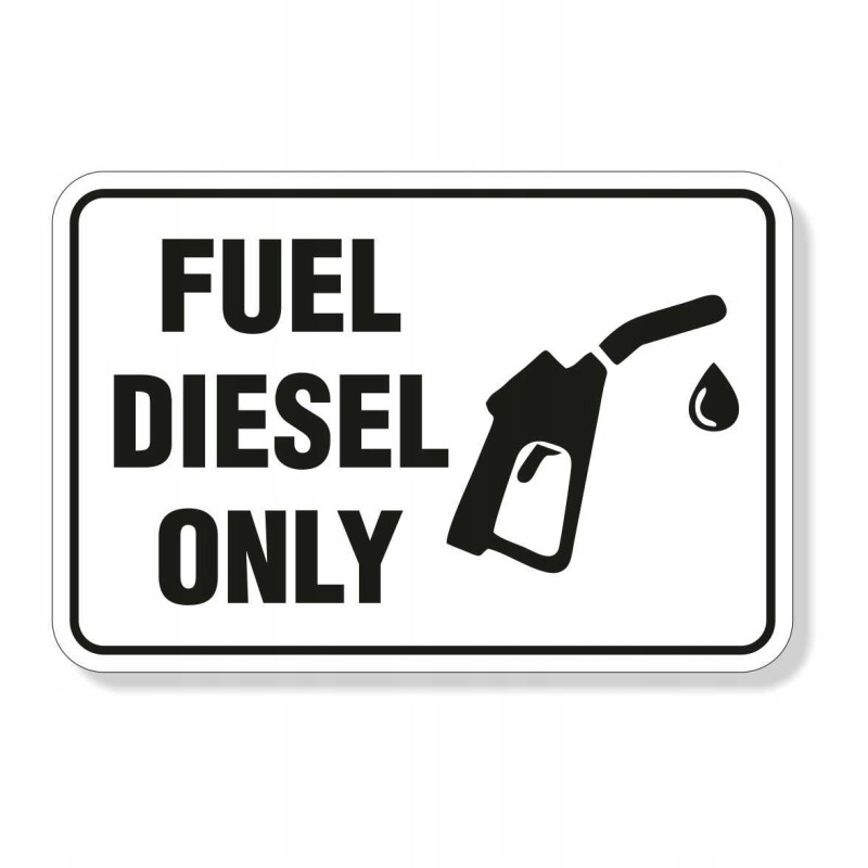 Fuel marking sticker: fuel diesel only oil