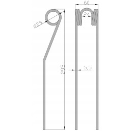 Double spring tine fork rake 5208130030