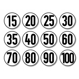 Sticker speed limit 30km sign diameter 20 cm