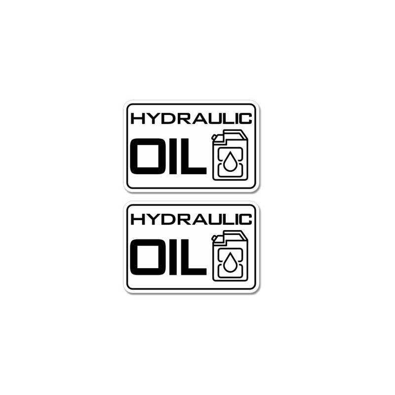 Hydraulic fluid marking, hydraulic oil sticker