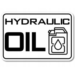 Hydraulic fluid marking, hydraulic oil sticker