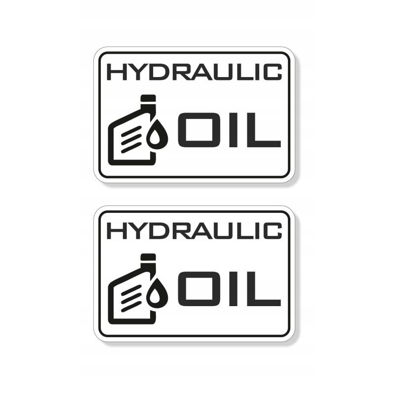 Hydraulic fluid marking: hydraulic oil sticker