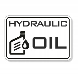 Hydraulic fluid marking: hydraulic oil sticker