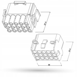 15-pole connector mate n lok ul94 4