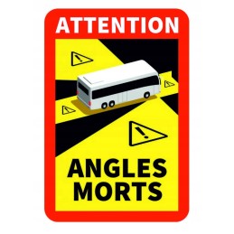 Angles morts sticker, camper van blind spots