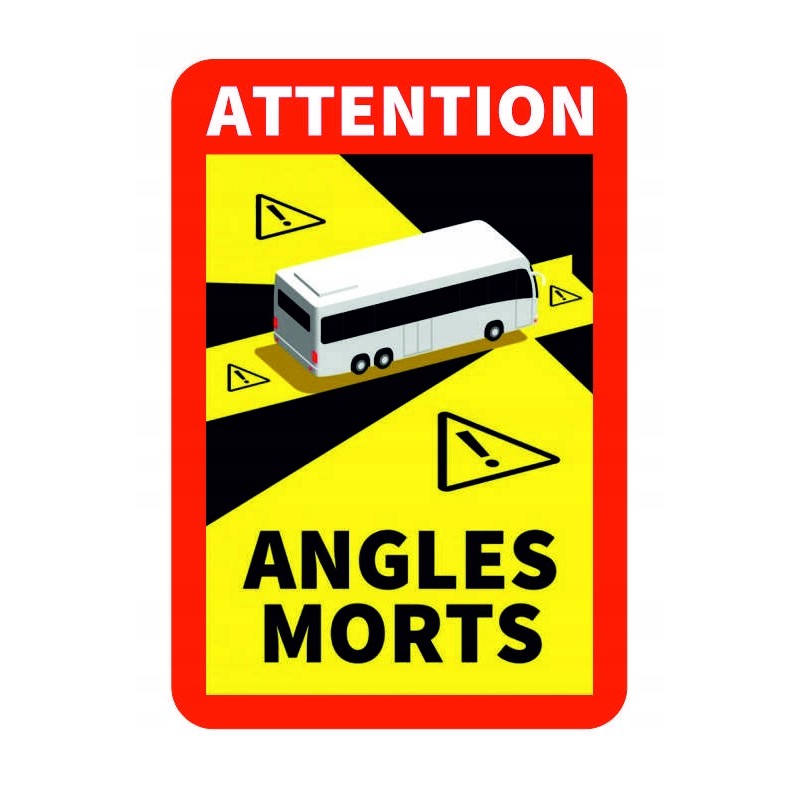 Angles morts sticker, camper van blind spots