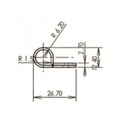 Wire holder, oe 10 mm, 25 pcs