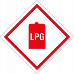 LPG caravan and camper gas sticker
