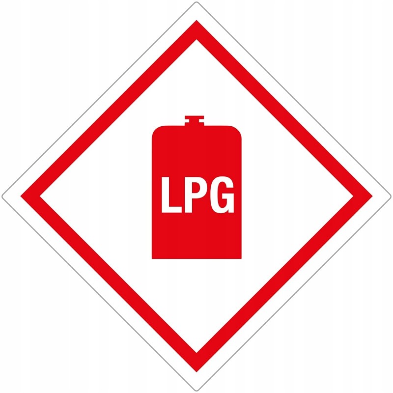 LPG caravan and camper gas sticker