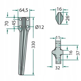 Power harrow attachment