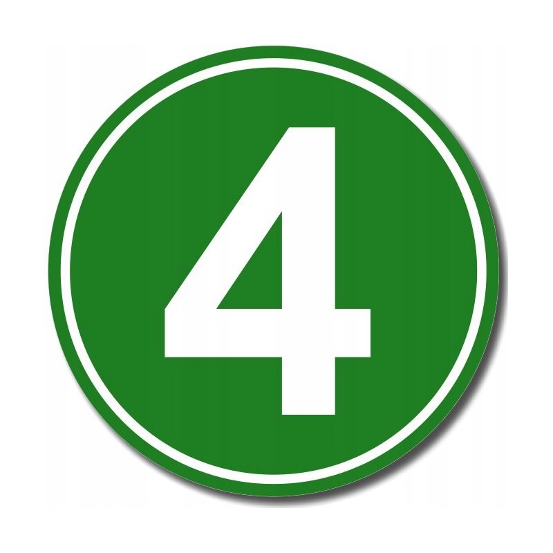 Euro 4 sticker, ADR standard, exhaust gas purity, 16 cm