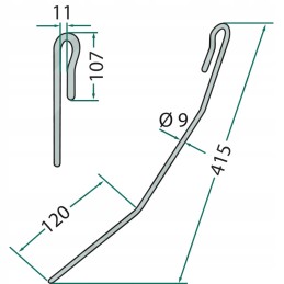 Seeder's harrowing finger