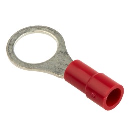 100 pcs - RS PRO Insulated Ring Terminal, M8 Stud Size, 0.5mm² to 1.5mm² Wire Size, Red
