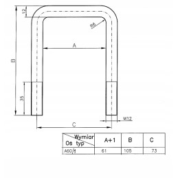 Cable clamp A60 m12x73x105