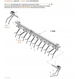 Seeder harrow tine 959334 18010 st A25