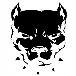 Pit bull dog beast car sticker 12 cm