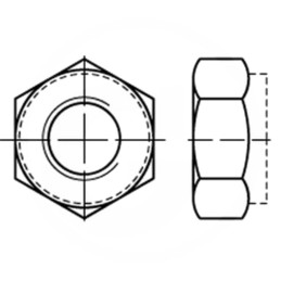 Nut din 980 m8 steel 8 8 galvanized self-locking