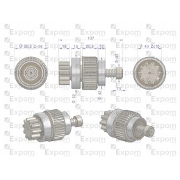The starter coupling assembly with the mf4 reducer has