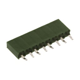 10 pcs - TE Connectivity AMPMODU HV100 Series Straight Through Hole Mount PCB Socket, 8-Contact, 1-Row, 2.54mm Pitch, Solder