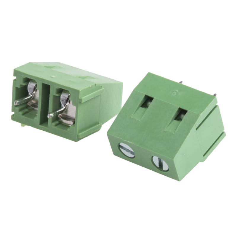 10 pcs - RS PRO PCB Terminal Block, 2-Contact, 7.5mm Pitch, Through Hole Mount, 1-Row, Screw Termination