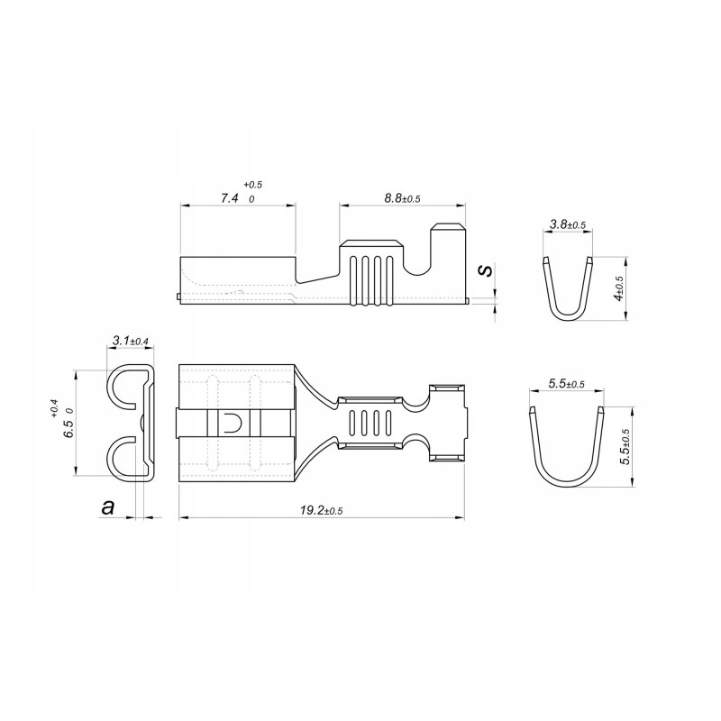 Sliding socket f 2 5 female 6 3x0 8 1 0 2 5 gb0 3