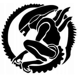 Alien car window sticker