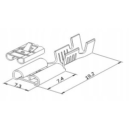 Female sleeve f 2 5 with hook fz 6 3x0 8