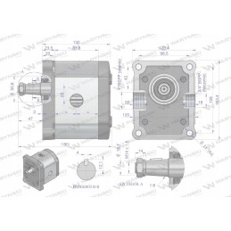Hydraulic gear pump 39 cm3 240 bar