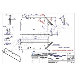 Carbide-reinforced blade for kv 18, left 073007