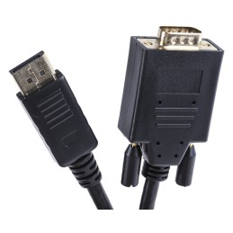 1 pcs - RS PRO Male DisplayPort to Male VGA, PVC Cable, 1080p, 1m