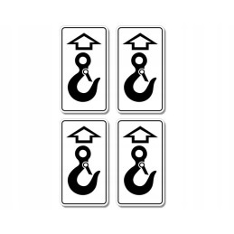 Hook stickers marking attachment points, occupational health and safety, udt