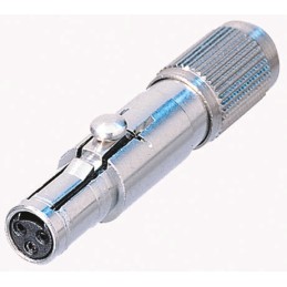 1 pcs - Neutrik Circular Connector, 3 Contacts, Cable Mount, Miniature Connector, Socket, Female, NanoCon Series