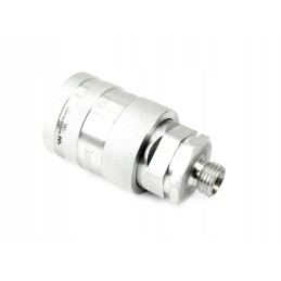 Hydraulic quick connector, M14x1 socket, 5 stainless steel thread