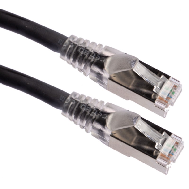 1 pcs - RS PRO Cat6 Male RJ45 to Male RJ45 Ethernet Cable, S/FTP, Black PVC Sheath, 5m