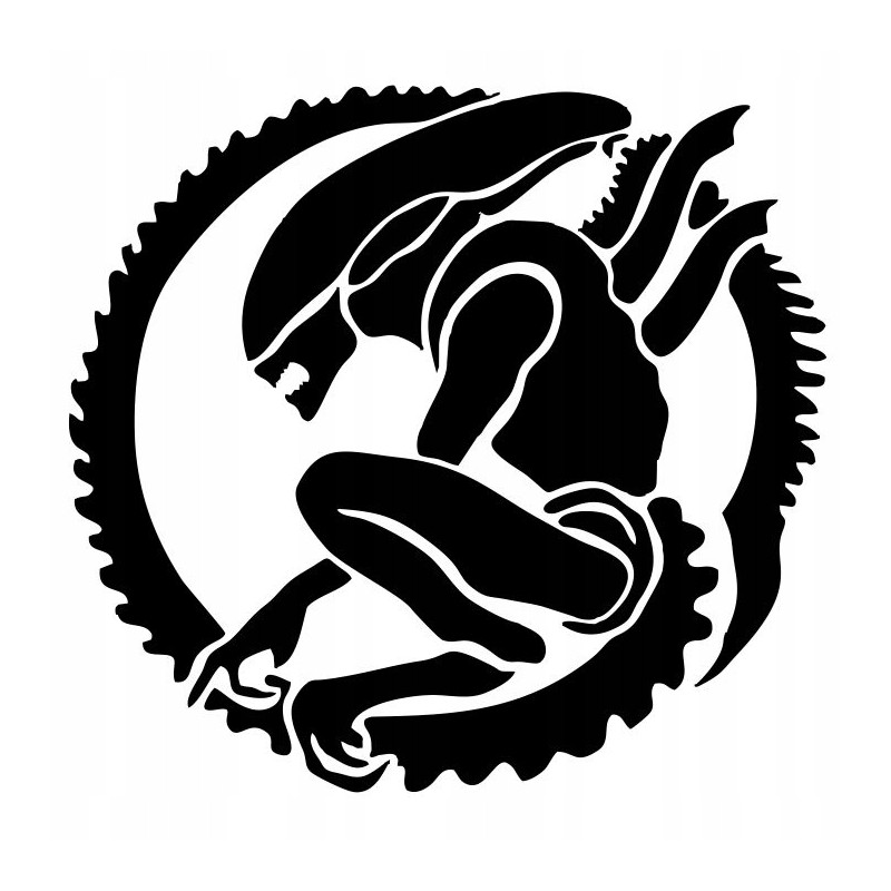 Sticker predator alien alien alien ufo 15 cm