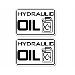 Hydraulic fluid stickers marking hydraulic oil