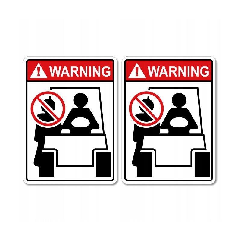 Occupational health and safety prohibition stickers, forklift, pallet truck