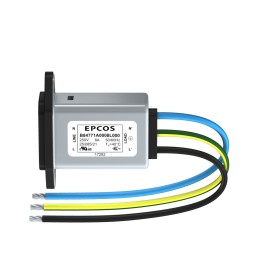 1 pcs - EPCOS 8A, 250 V ac/dc Male Panel Mount IEC Inlet Filter B84771A0008L000, Wire
