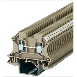 10 pcs - RS PRO DIN Rail Terminal Block, 4mm², Single-Level, Screw Termination