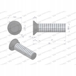 Double nose screw m12x35 12 9 kuhn overum 10 pcs