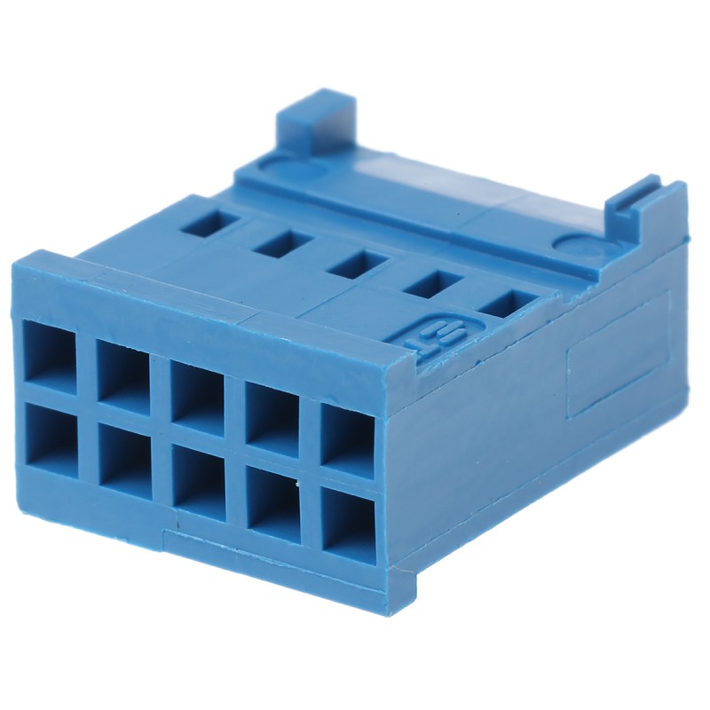 10 pcs - TE Connectivity, AMPMODU HE13/HE14 Female Connector Housing, 2.54mm Pitch, 10 Way, 2 Row
